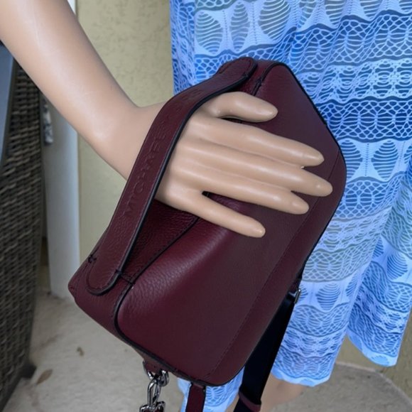 Michael Kors Cooper Utility Crossbody Leather Merlot - Picture 12 of 16